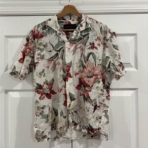 Abercrombie & Fitch Red and Green Floral Shirt